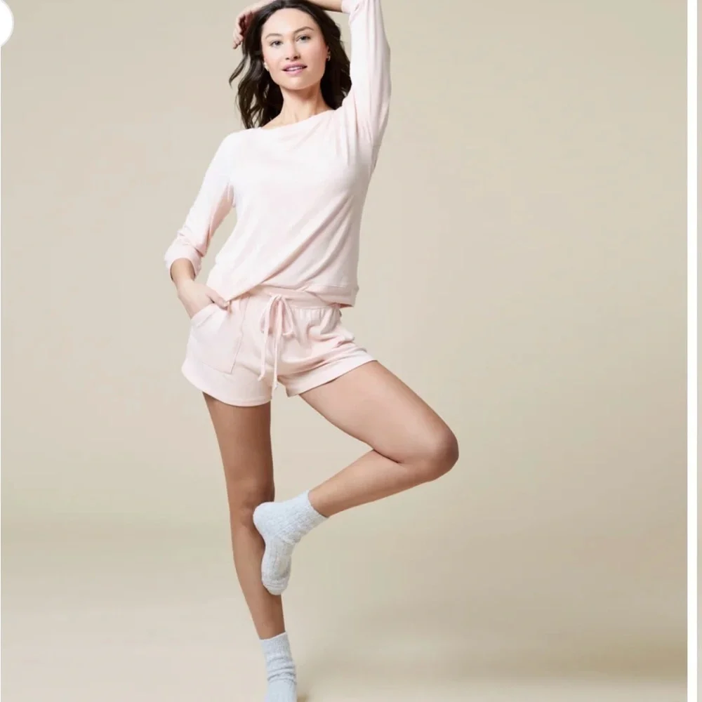Soft Pink Pajama Set with Relaxed Fit